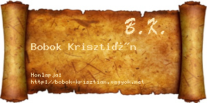 Bobok Krisztián névjegykártya