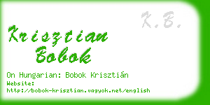 krisztian bobok business card