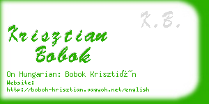 krisztian bobok business card